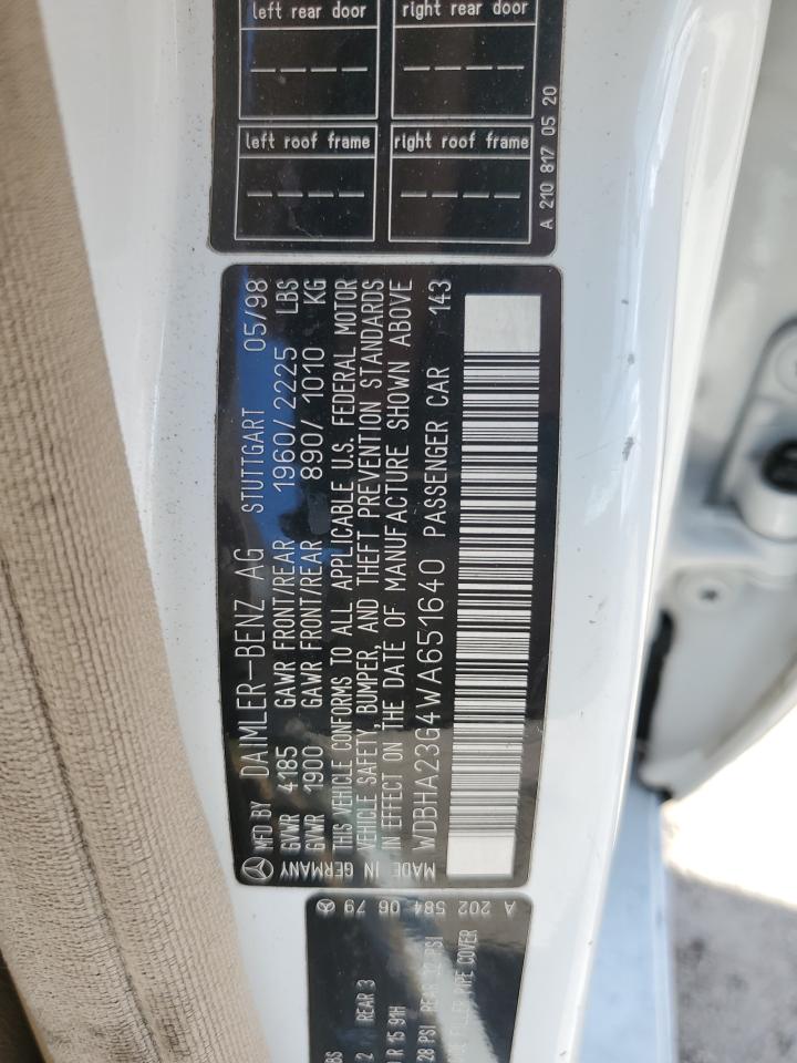 WDBHA23G4WA651640 1998 Mercedes-Benz C 230