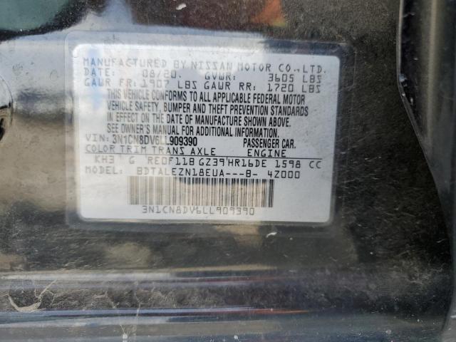 2020 Nissan Versa S VIN: 3N1CN8DV6LL909390 Lot: 57829704