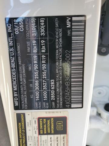 2012 Mercedes-Benz Ml 350 4Matic VIN: 4JGDA5HB3CA065002 Lot: 57779774