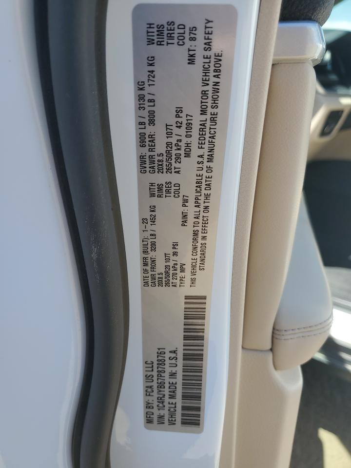 1C4RJYB67P8788761 2023 Jeep Grand Cherokee Limited 4Xe