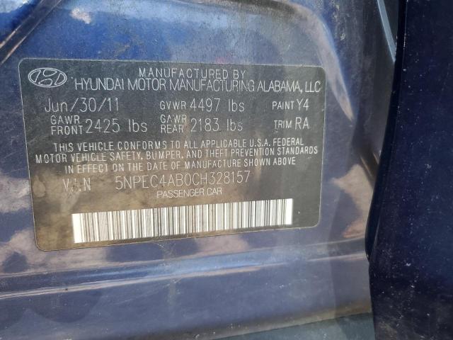 2012 Hyundai Sonata Se VIN: 5NPEC4AB0CH328157 Lot: 54956984