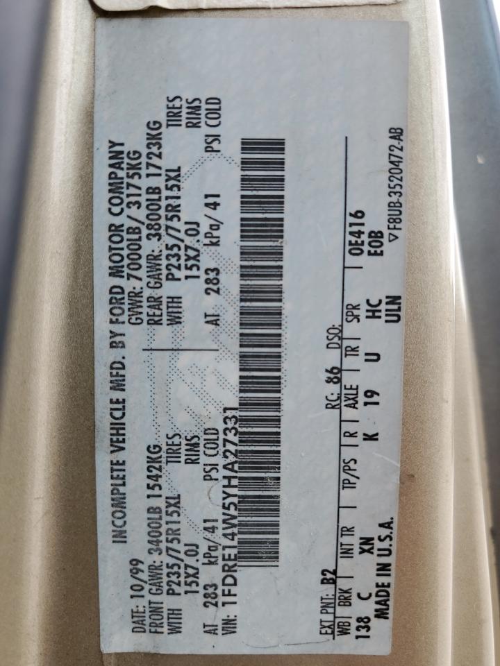 1FDRE14W5YHA27331 2000 Ford Econoline E150 Van