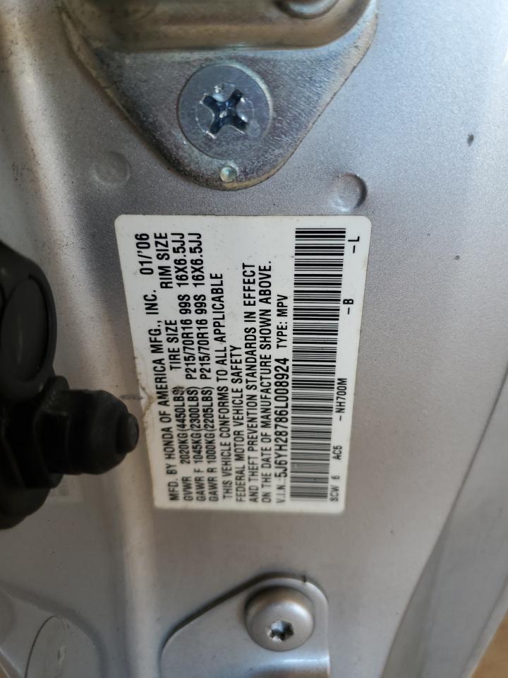 5J6YH28786L008924 2006 Honda Element Ex
