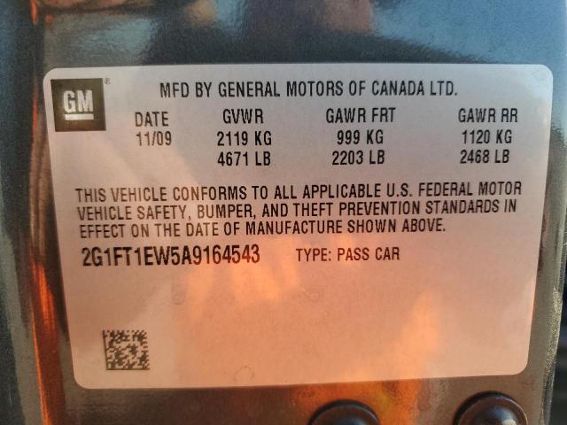 2010 Chevrolet Camaro Ss VIN: 2G1FT1EW5A9164543 Lot: 57843994