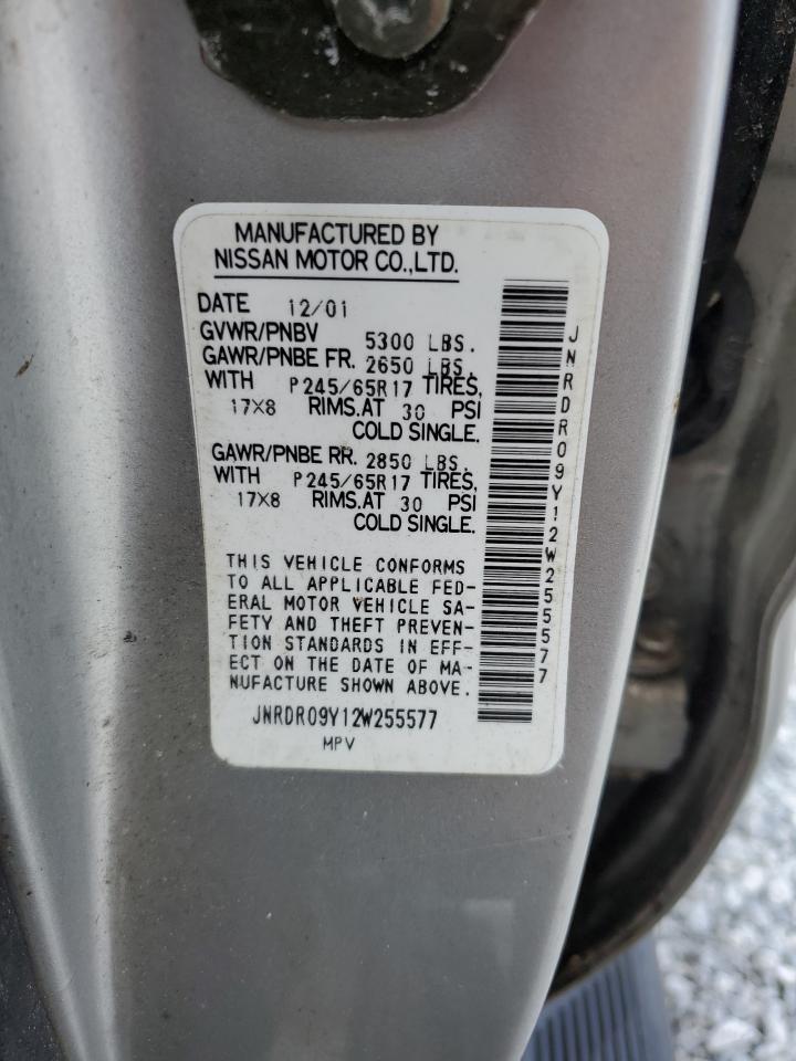 JNRDR09Y12W255577 2002 Infiniti Qx4