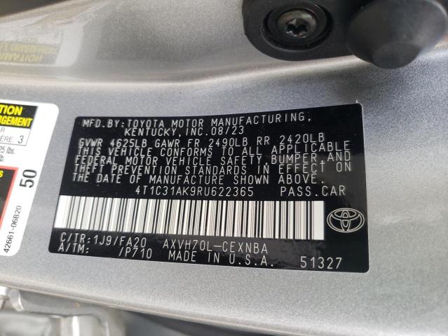 VIN 4T1C31AK9RU622365 2024 Toyota Camry, LE no.12