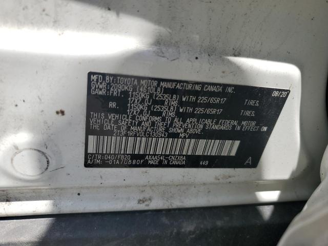 2020 Toyota Rav4 Le VIN: 2T3F1RFV0LC130943 Lot: 61205144