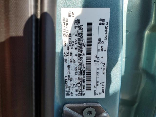 2013 Ford Escape Se VIN: 1FMCU0GXXDUB21228 Lot: 57321464