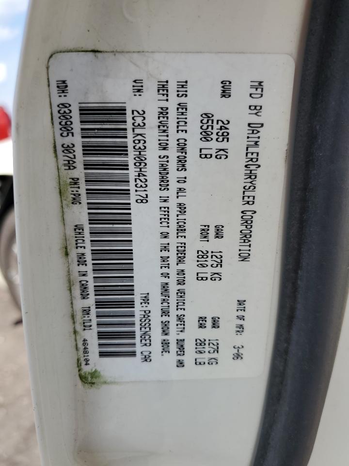 2C3LK63H06H423178 2006 Chrysler 300C