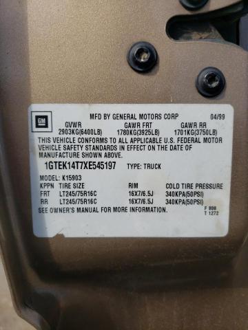 1999 GMC New Sierra K1500 VIN: 1GTEK14T7XE545197 Lot: 57778114