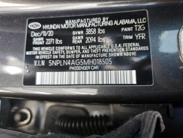 5NPLN4AG5MH018505 2021 HYUNDAI ELANTRA - Image 12