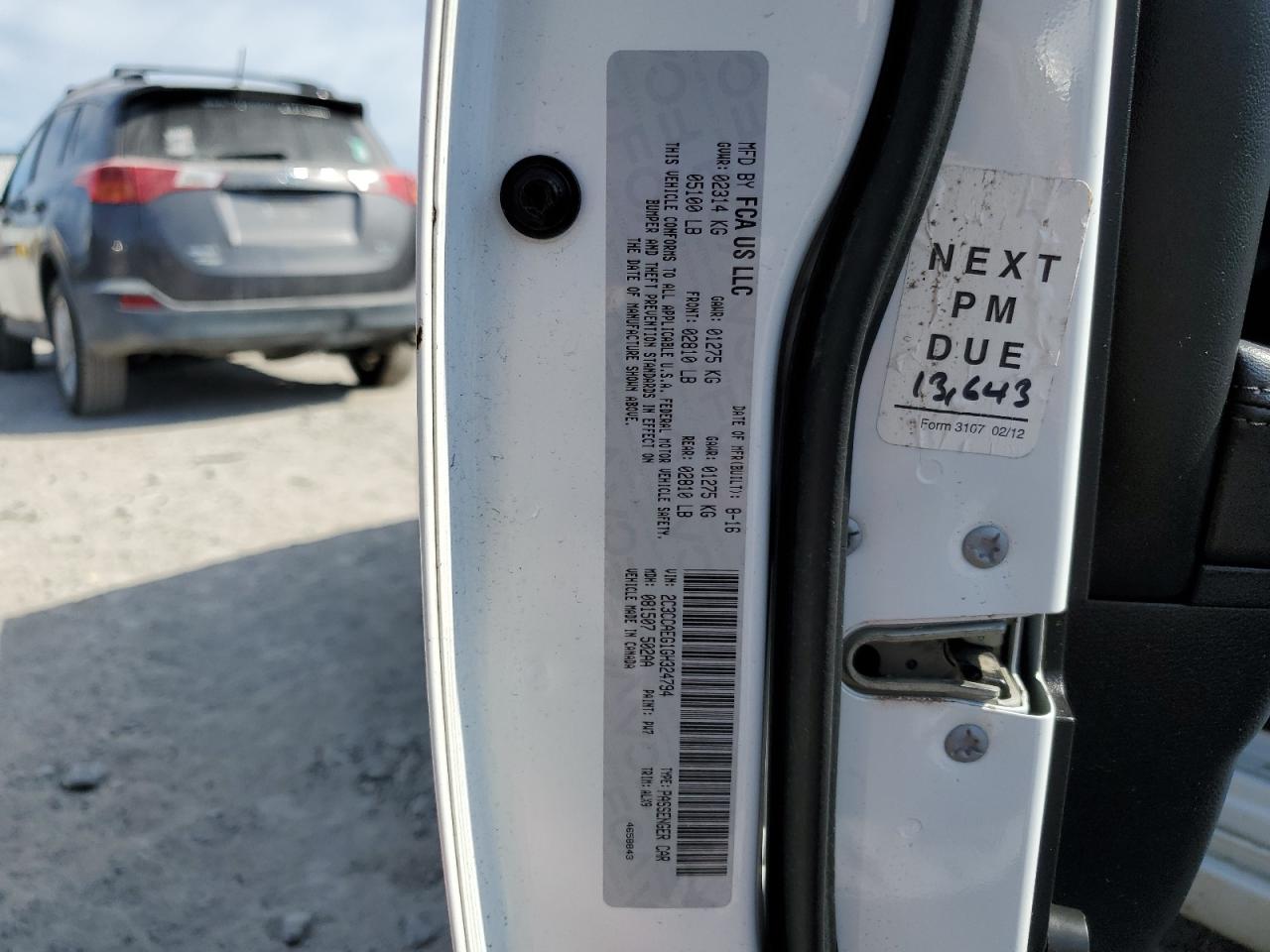 2C3CCAEG1GH324794 2016 Chrysler 300C