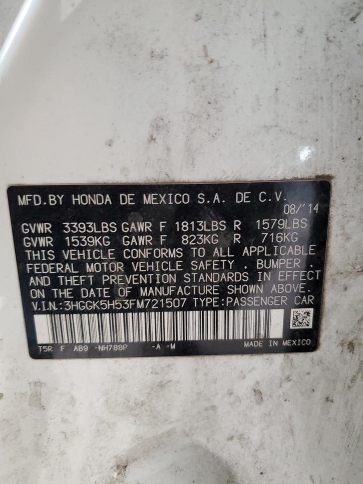 3HGGK5H53FM721507 2015 Honda Fit Lx