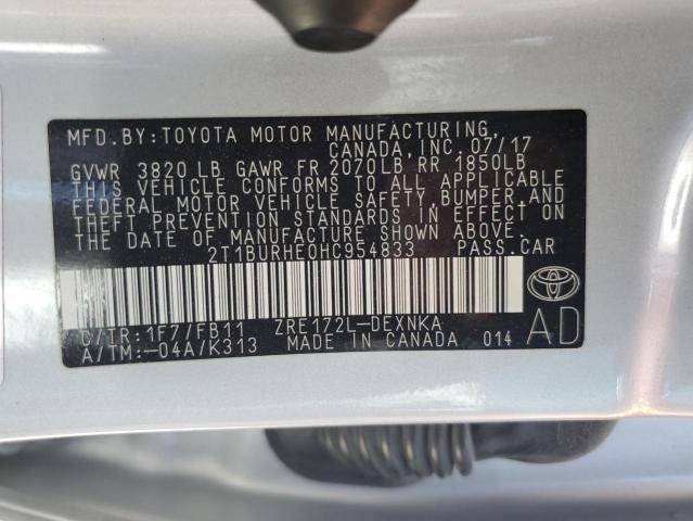 2T1BURHE0HC954833 2017 TOYOTA COROLLA - Image 13