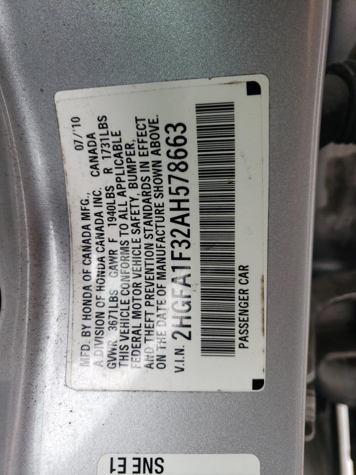 2HGFA1F32AH578663 2010 Honda Civic Vp