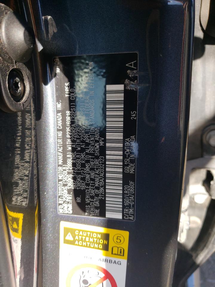 2T2BK1BA7AC032123 2010 Lexus Rx 350