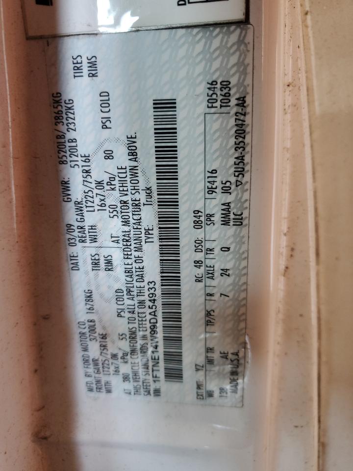 1FTNE14W99DA54933 2009 Ford Econoline E150 Van