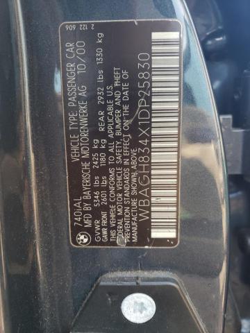 2001 BMW 740 Il VIN: WBAGH834X1DP25830 Lot: 58945424