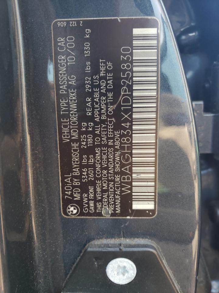 WBAGH834X1DP25830 2001 BMW 740 Il