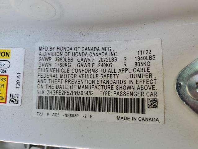 2023 HONDA CIVIC SPOR - 2HGFE2F52PH503482