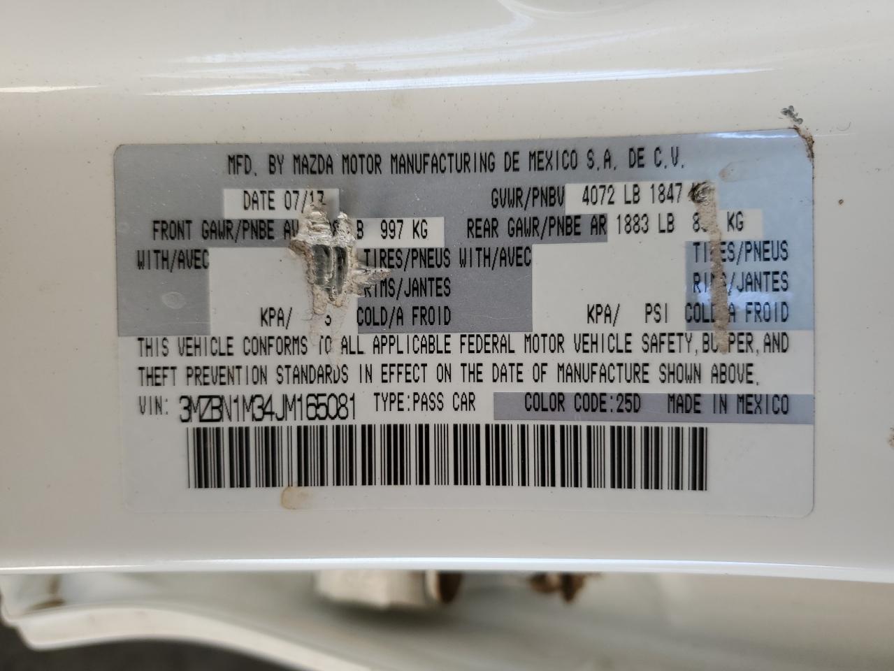 3MZBN1M34JM165081 2018 Mazda 3 Grand Touring