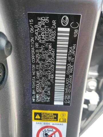 2015 Lexus Es 350 VIN: JTHBK1GG3F2204847 Lot: 61445144