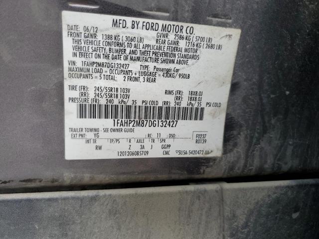 2013 Ford Taurus Police Interceptor VIN: 1FAHP2M87DG132427 Lot: 59158474