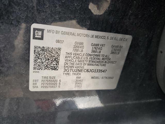 2018 GMC Sierra K1500 Slt VIN: 3GTU2NEC6JG133547 Lot: 57879114