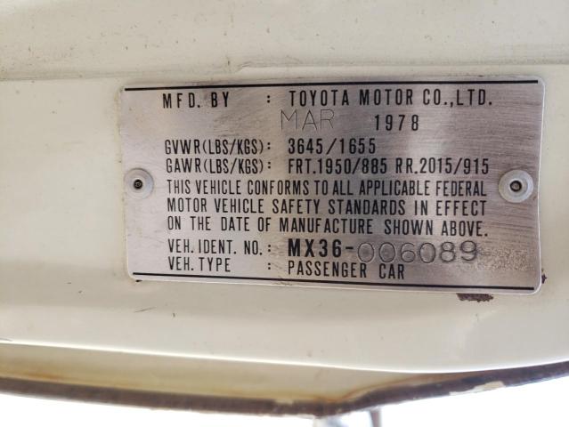 1978 Toyota Cressida VIN: MX36006089 Lot: 57894134