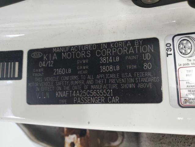 2012 Kia Forte Lx VIN: KNAFT4A25C5635521 Lot: 59093104