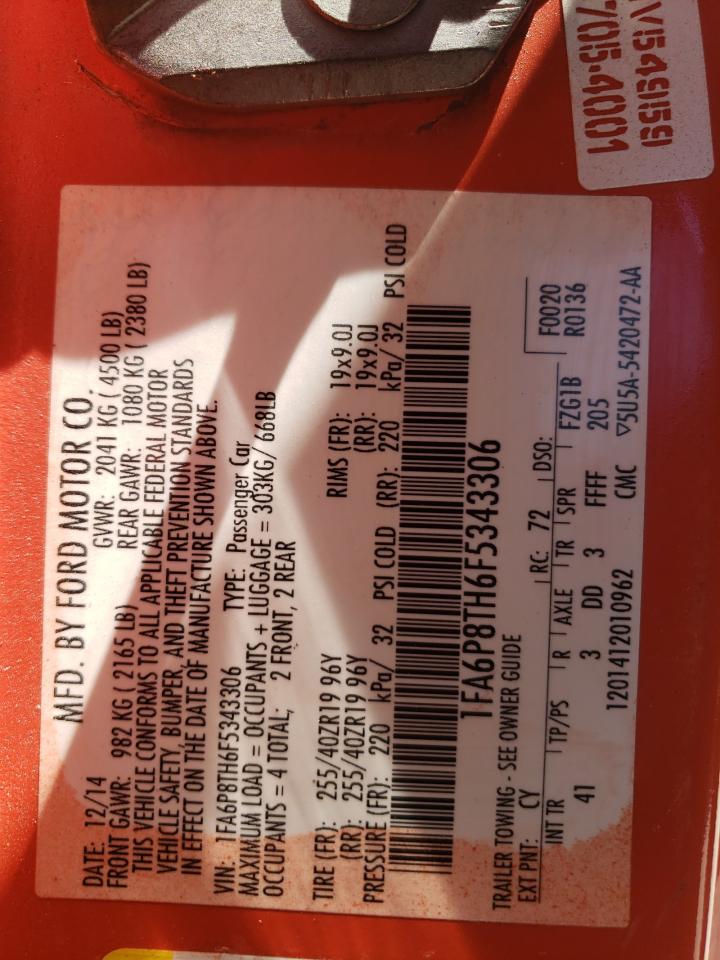 1FA6P8TH6F5343306 2015 Ford Mustang