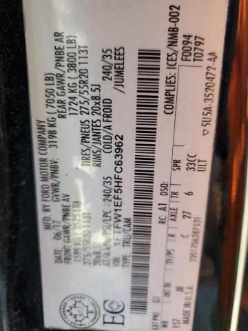 2017 Ford F150 Supercrew VIN: 1FTFW1EF5HFC63962 Lot: 57455394