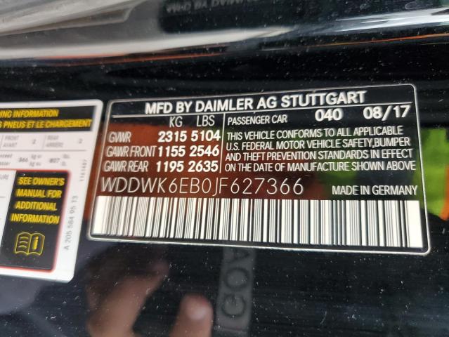 2018 Mercedes-Benz C 43 4Matic Amg VIN: WDDWK6EB0JF627366 Lot: 60966574