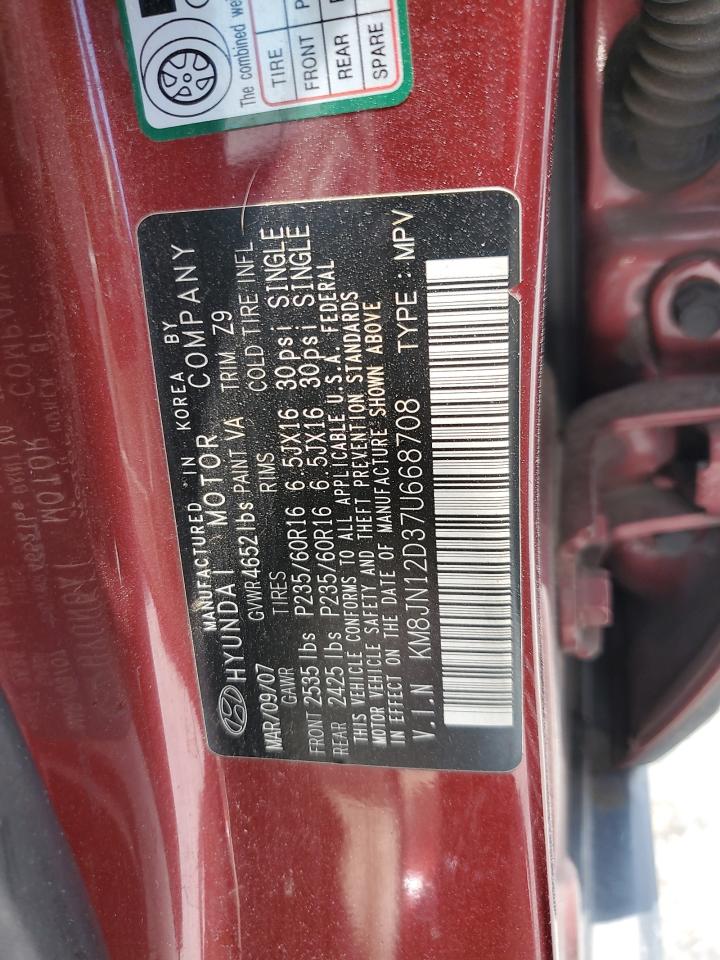 KM8JN12D37U668708 2007 Hyundai Tucson Se