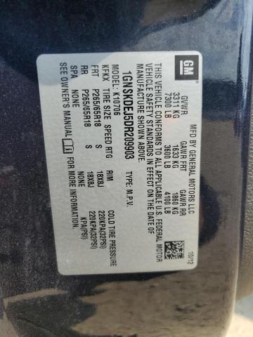 2013 Chevrolet Tahoe Hybrid VIN: 1GNSKDEJ5DR209903 Lot: 59766264