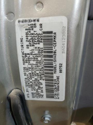 2000 Toyota Camry Ce VIN: 4T1BG22K1YU715965 Lot: 60240994