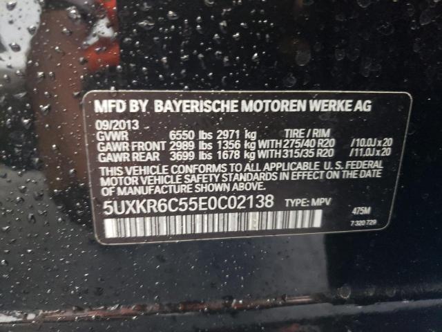 2014 BMW X5 xDrive50I VIN: 5UXKR6C55E0C02138 Lot: 57964994