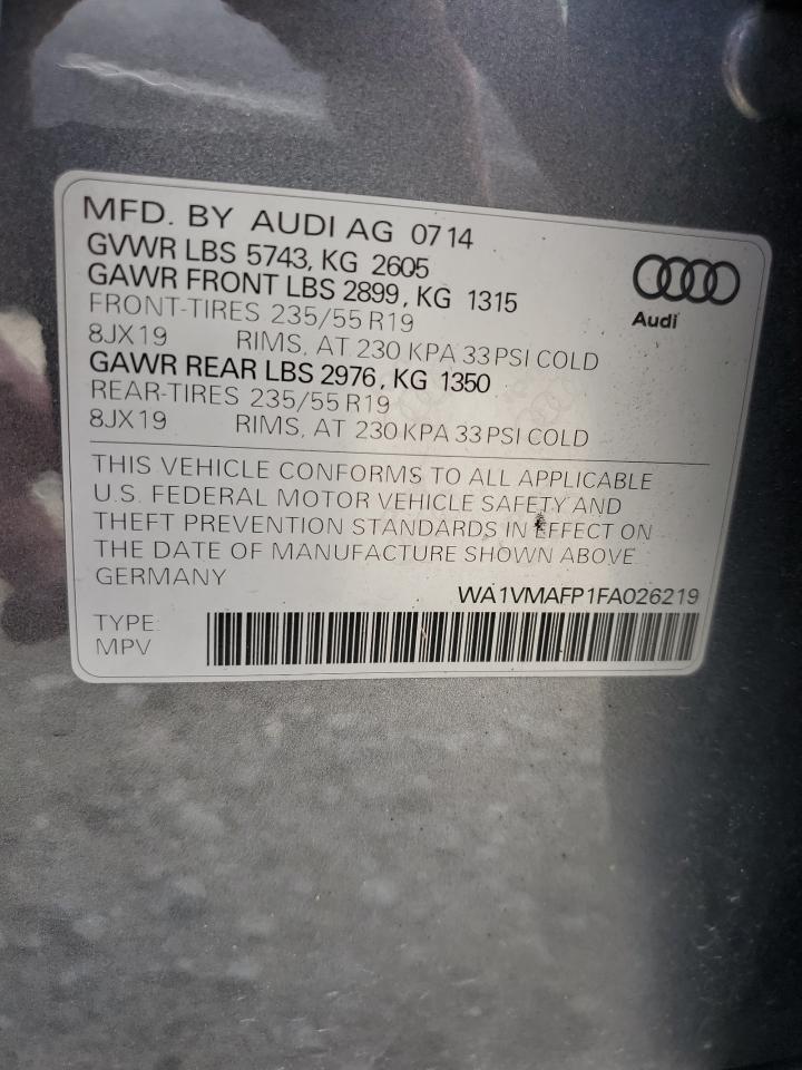 WA1VMAFP1FA026219 2015 Audi Q5 Tdi Prestige