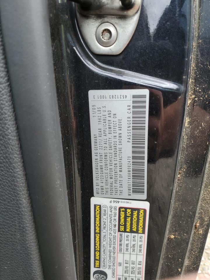 WVWEV71K86W082470 2006 Volkswagen New Gti