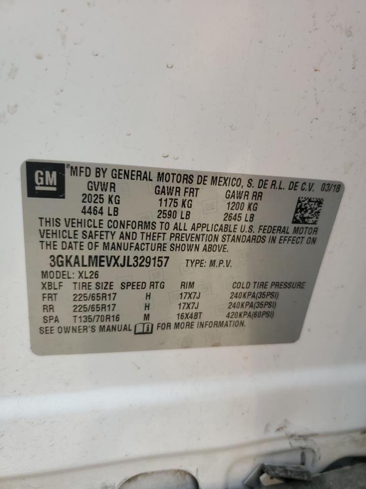 3GKALMEVXJL329157 2018 GMC Terrain Sle