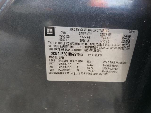 2011 Chevrolet Equinox Ls VIN: 2CNALBEC1B6221638 Lot: 56828344