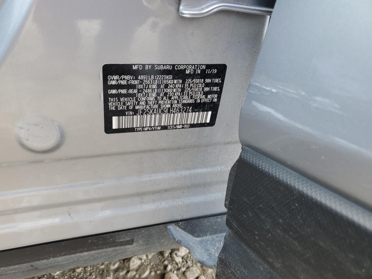 JF2SKAUC9LH463274 2020 Subaru Forester Limited