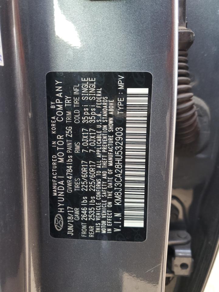 KM8J3CA28HU532903 2017 Hyundai Tucson Limited