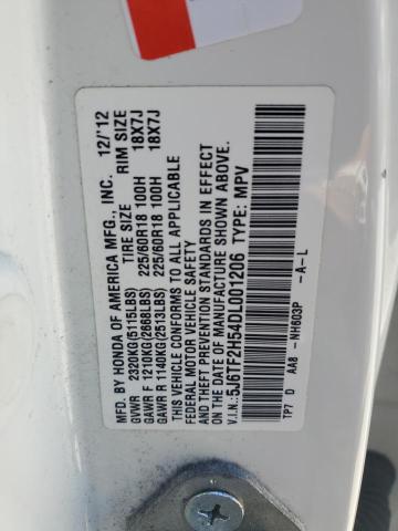 2013 Honda Crosstour Exl VIN: 5J6TF2H54DL001206 Lot: 57550044