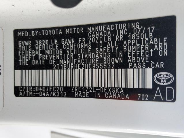 2T1BURHE2HC955532 2017 TOYOTA COROLLA - Image 13