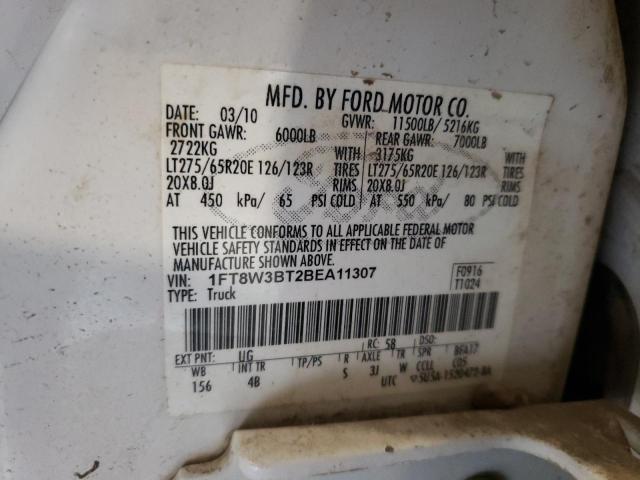 2011 Ford F350 Super Duty VIN: 1FT8W3BT2BEA11307 Lot: 60645254