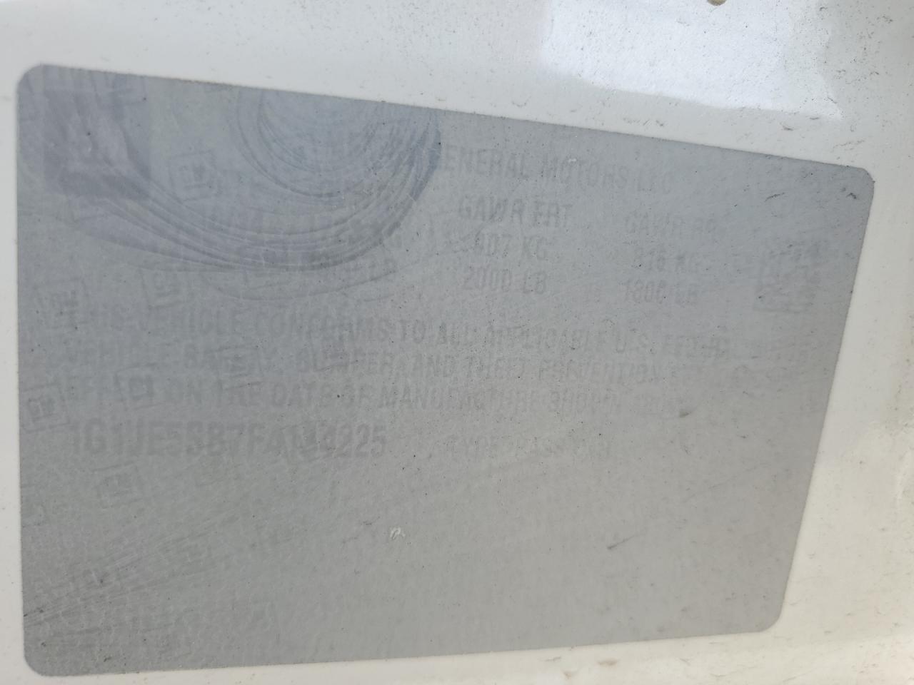 1G1JE5SB7F4134225 2015 Chevrolet Sonic Ltz