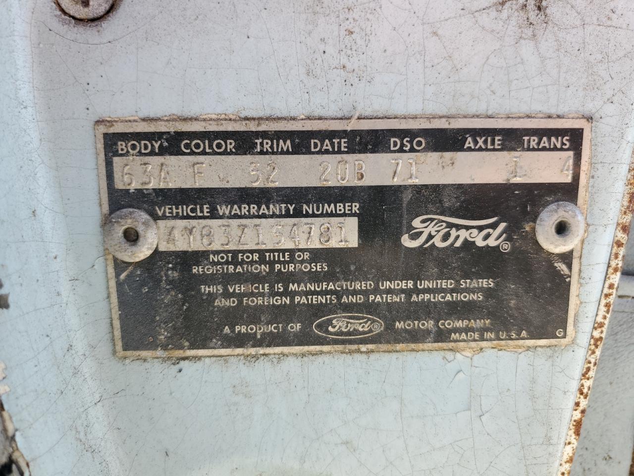 4Y83Z154781 1964 Ford Thunderbir