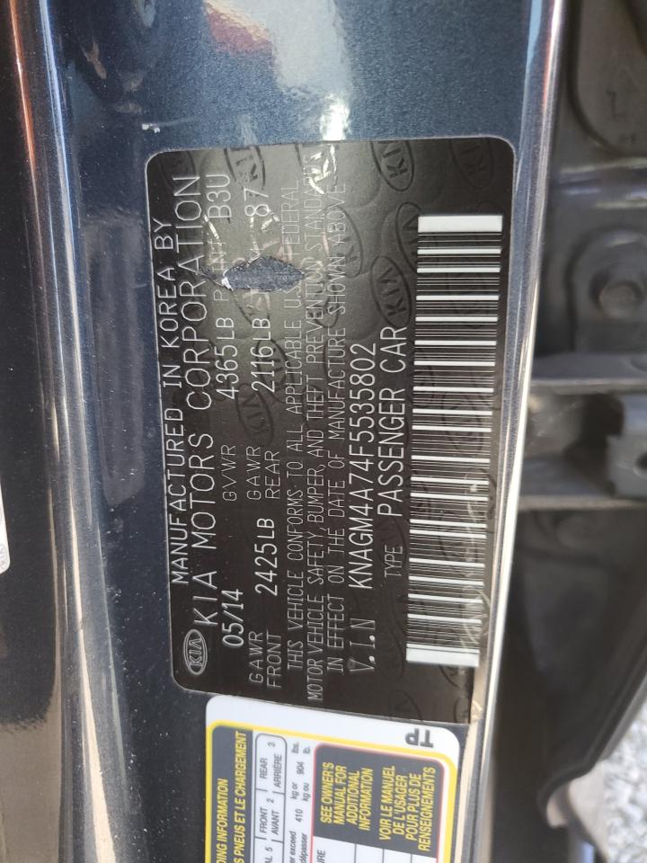 KNAGM4A74F5535802 2015 Kia Optima Lx