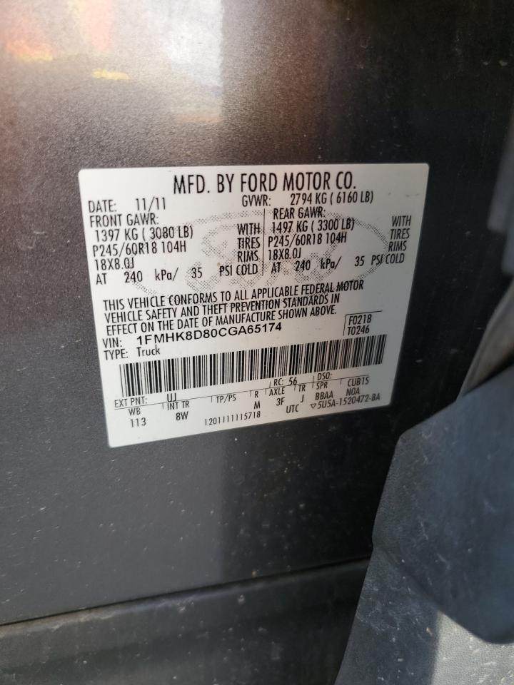 1FMHK8D80CGA65174 2012 Ford Explorer Xlt